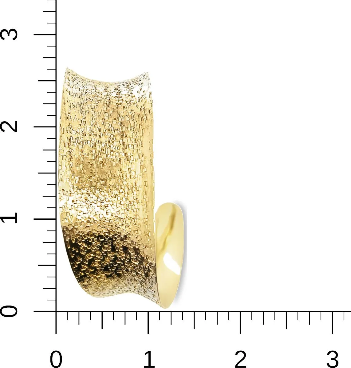 14K Gold Texturized Anticlastic Bangle Bracelet