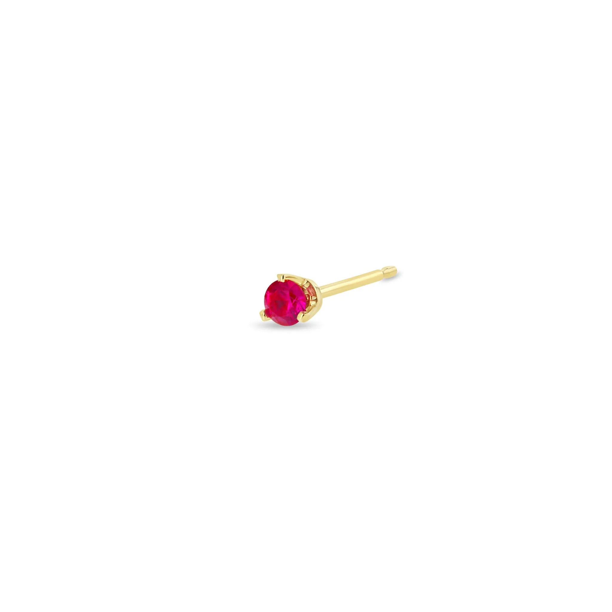 14k Medium Pink Sapphire Prong Studs