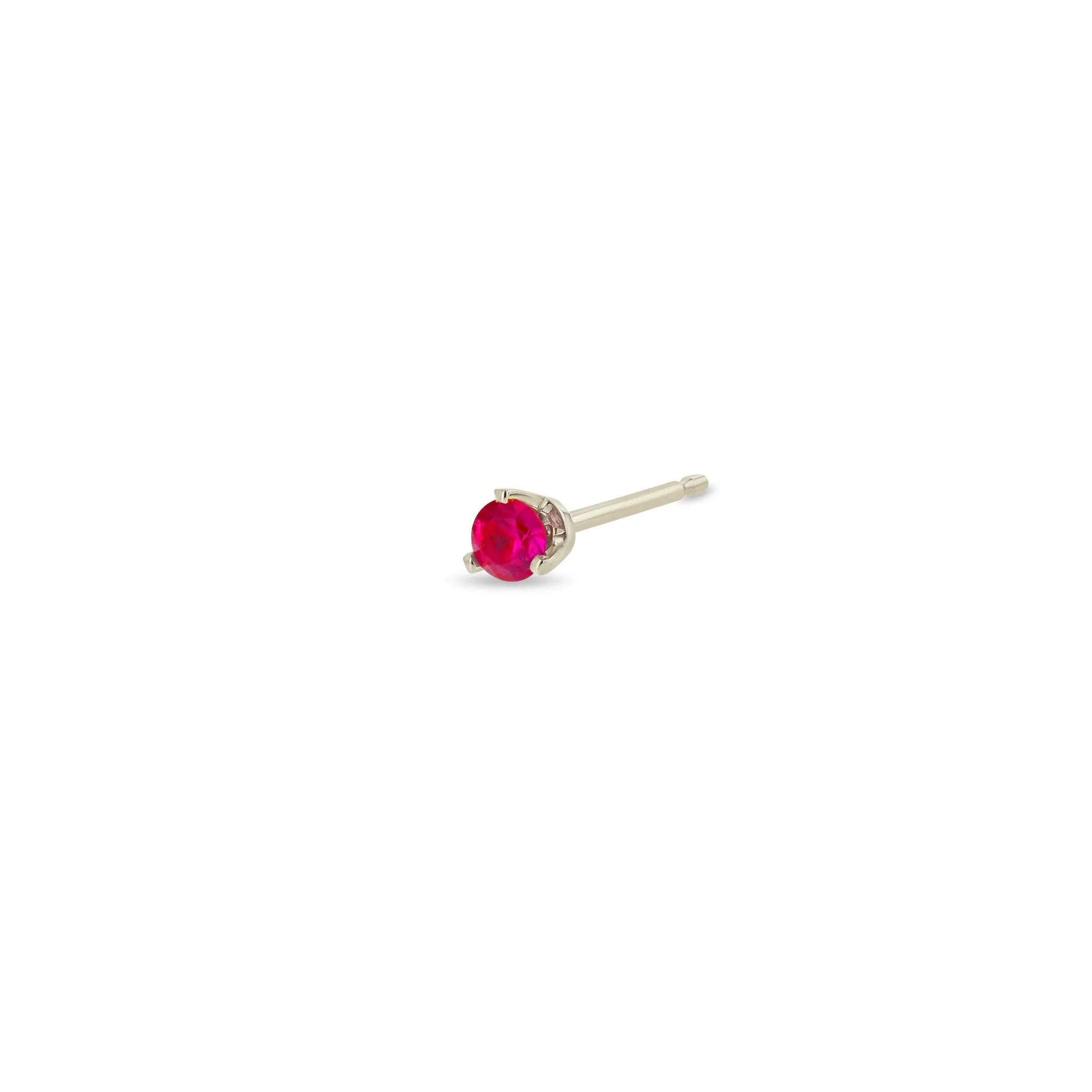 14k Medium Pink Sapphire Prong Studs