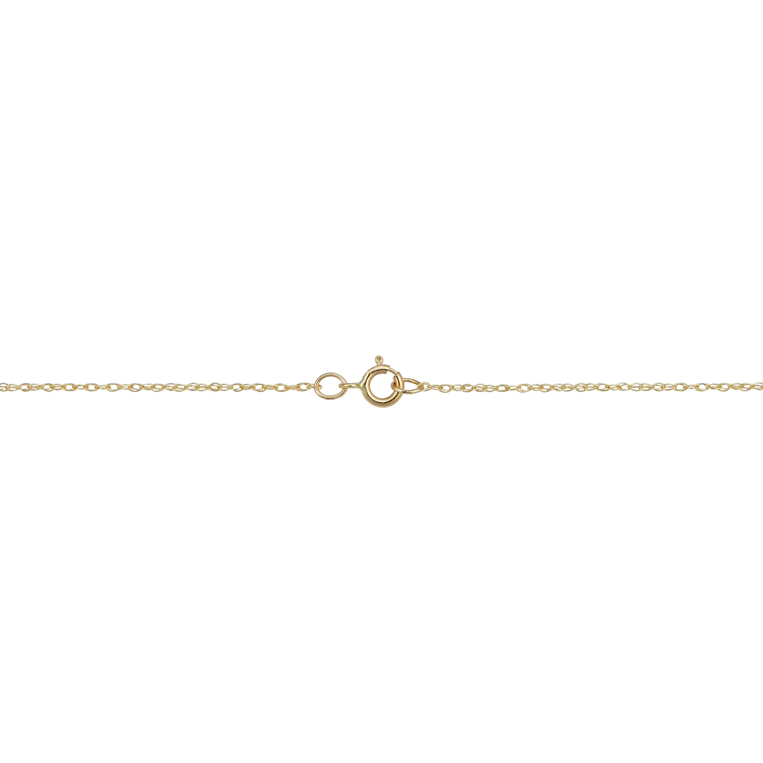 14k Yellow Gold Ocean Water Waves Pendant Rope Chain Necklace For Women (18 inch)