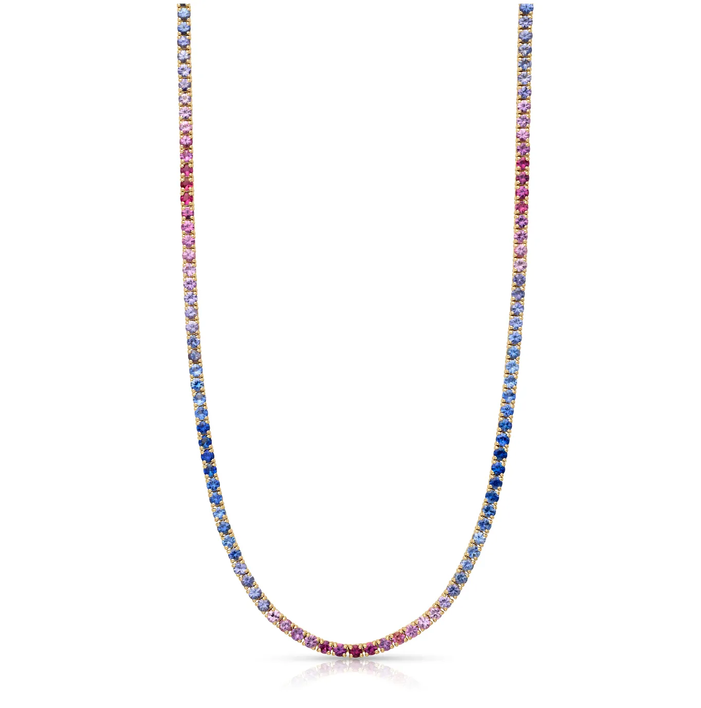 14KY Ombre Tennis Necklace