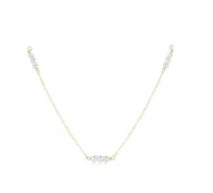 15" Choker Joy Simplicity Chain Gold - 3mm Pearl-by enewton