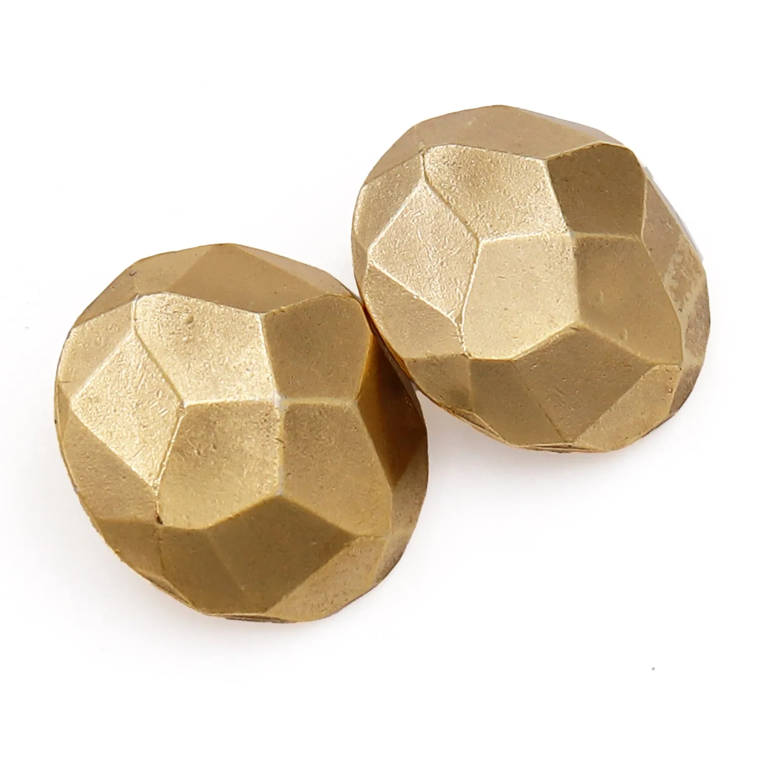 1980s Yves Saint Laurent Gold Geometric Textured Clip Earrings