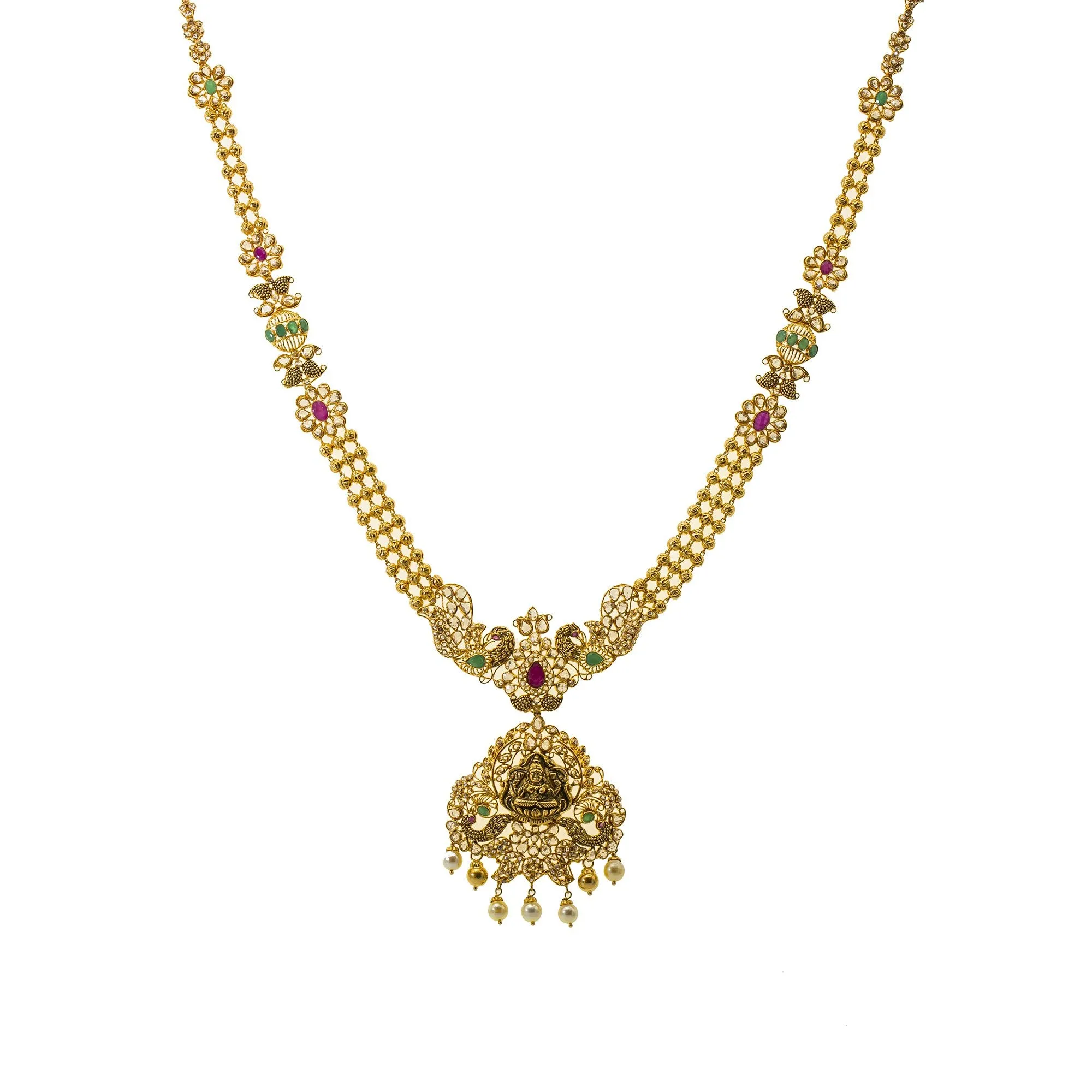 22K Gold & Uncut Diamond Chahna Jewelry Set