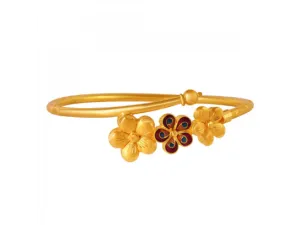 22k Gold Nowa With Meenakari Flower Details