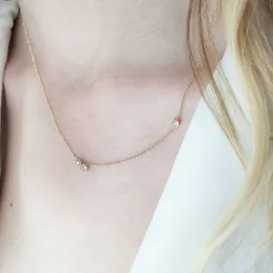 3 diamond necklace