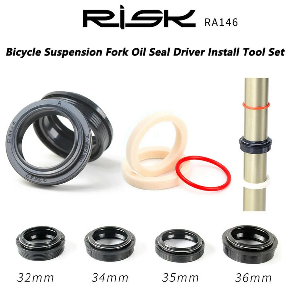 32/34/35/36mm MTB Bike Fork Seal Wiper Tool Set Bicycle Suspension Oil Seal Driver Installation Tools Dust Seal Oil Sponge Kit