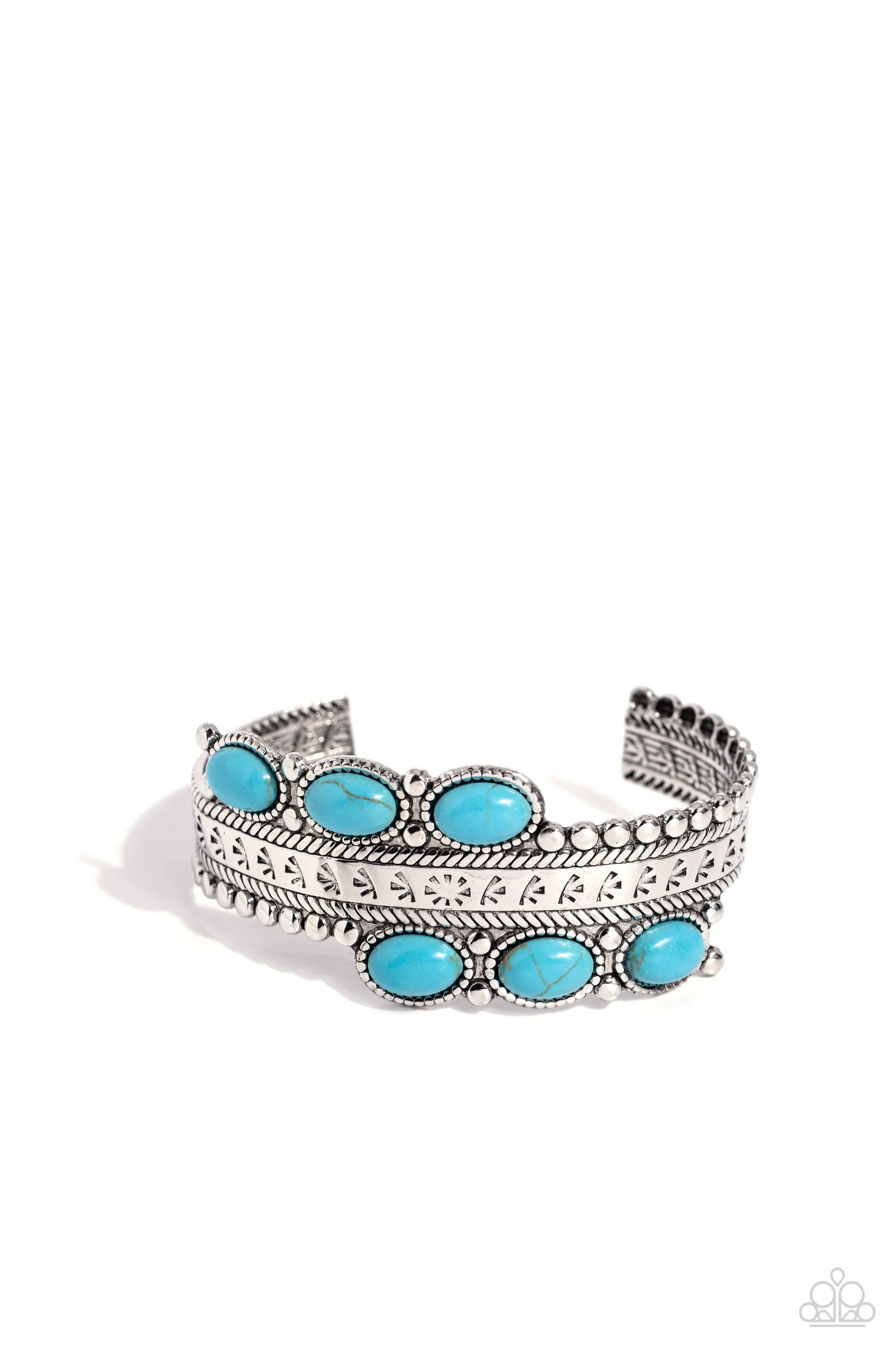 A League of Their STONE - Blue Bracelet - Paparazzi Accessories