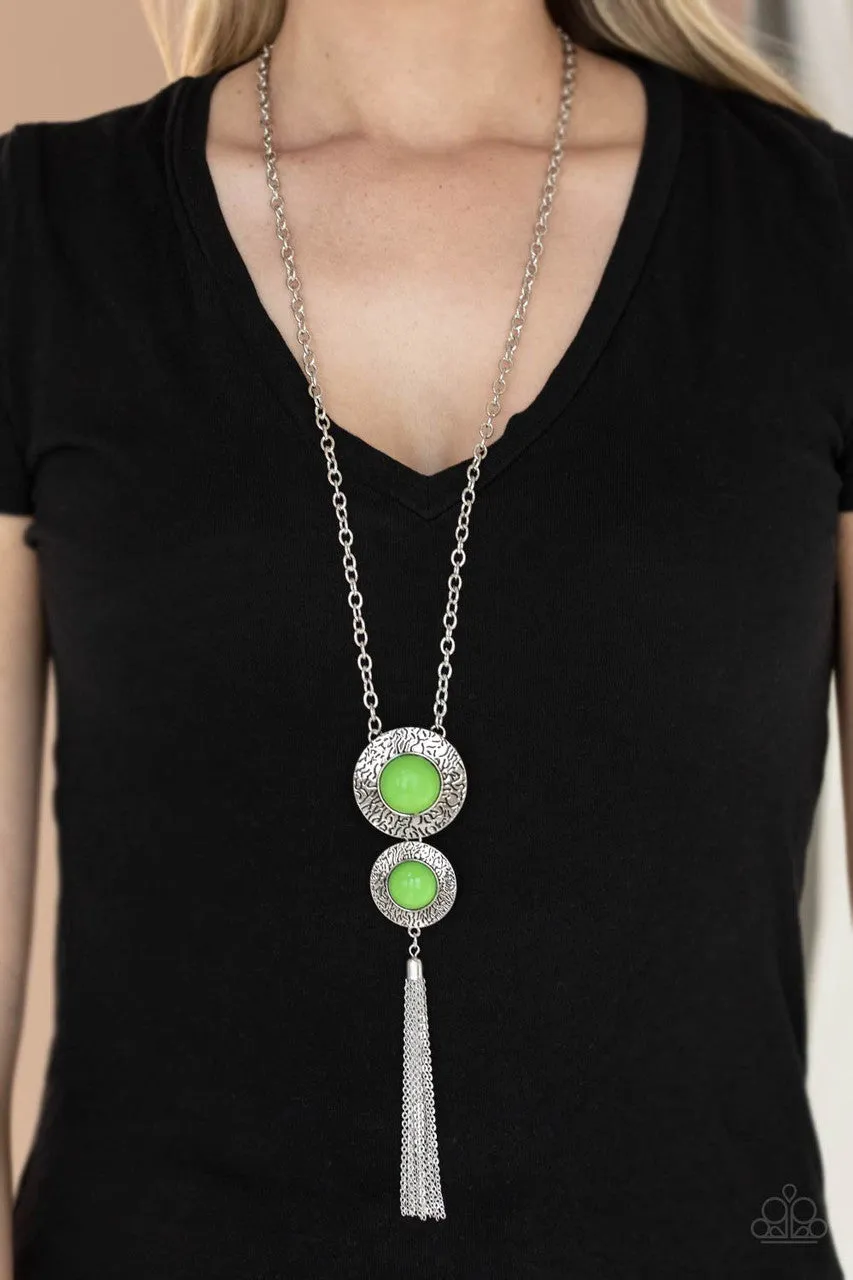 Abstract Artistry Green Paparazzi Necklace