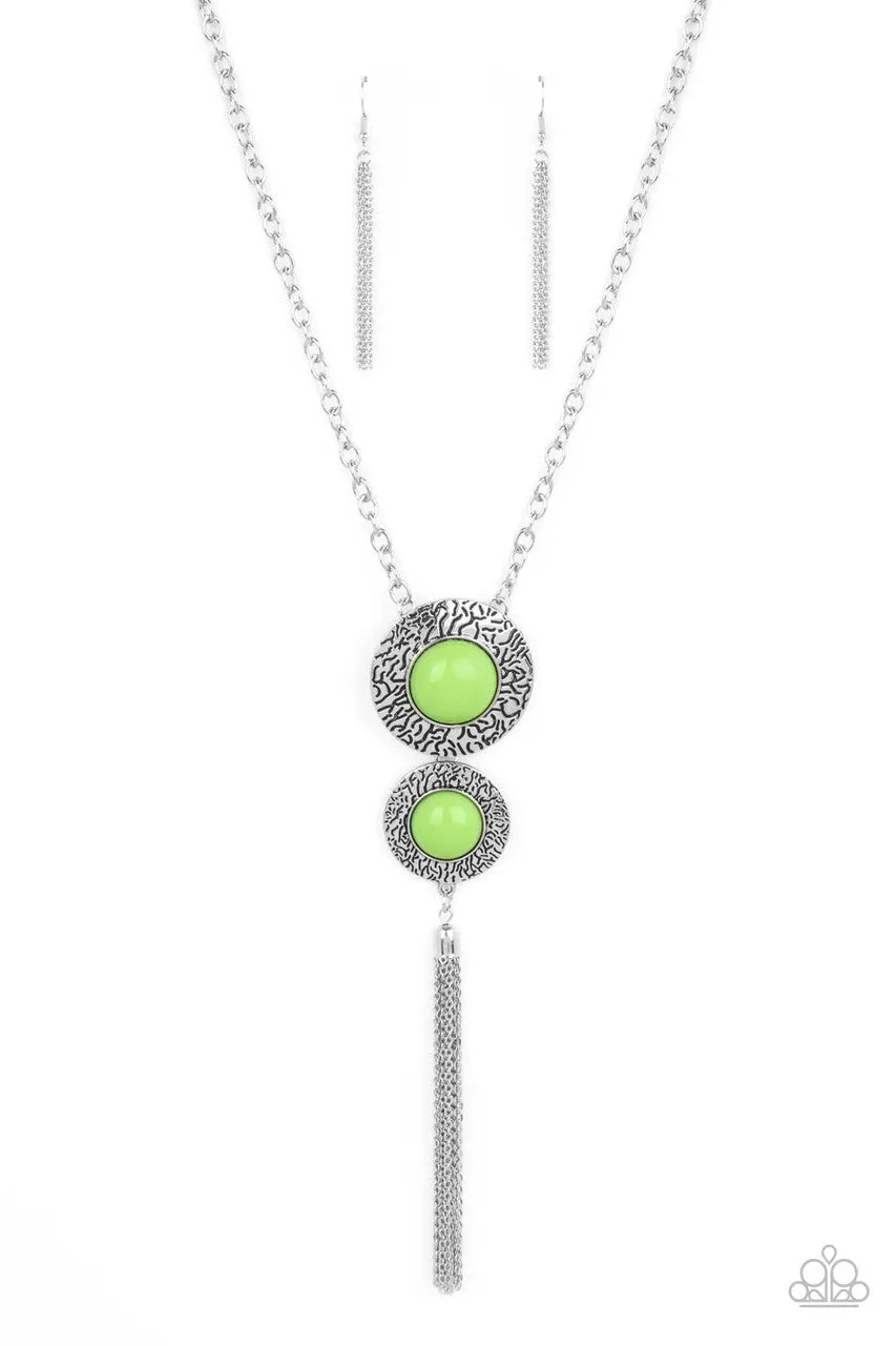 Abstract Artistry Green Paparazzi Necklace