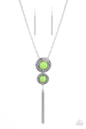 Abstract Artistry Green Paparazzi Necklace