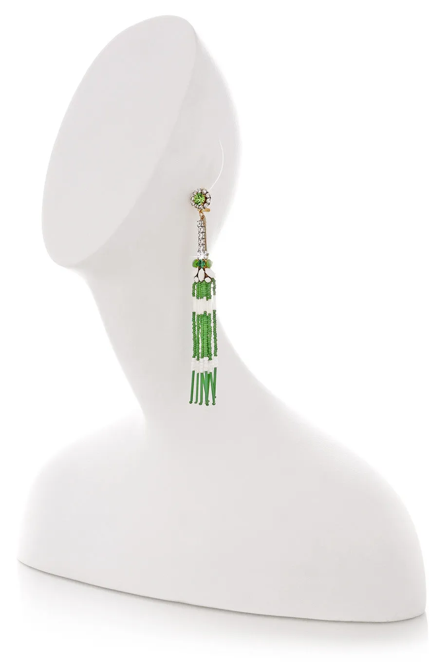 ALLEGRA Green Crystal Earrings