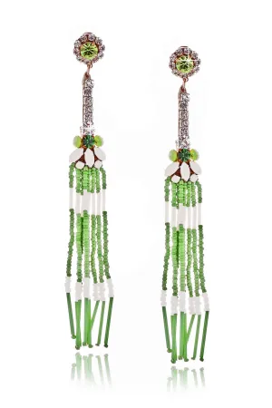 ALLEGRA Green Crystal Earrings