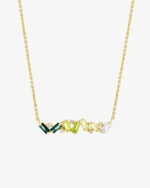 Amalfi Burst Green Ombre Bar Pendant