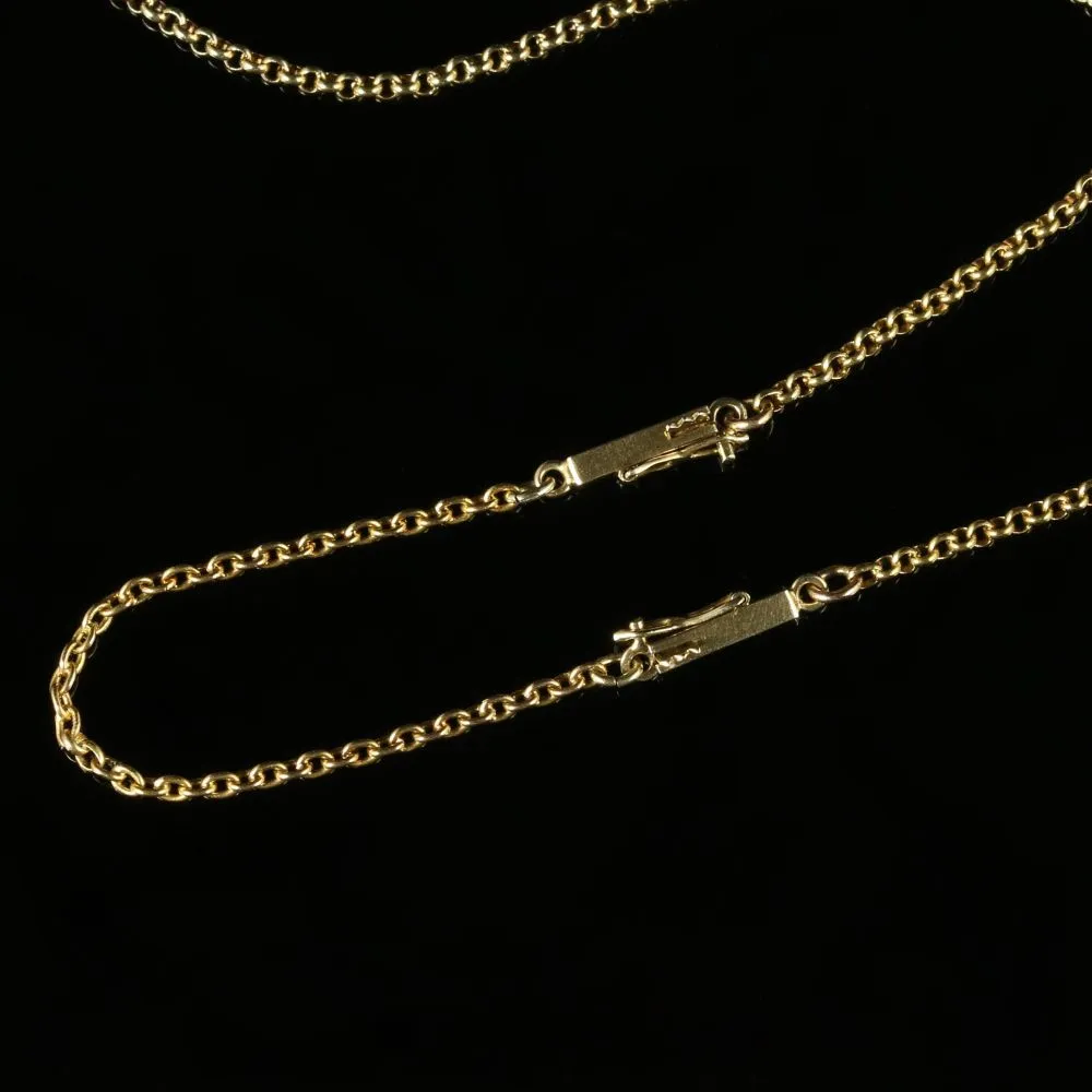 Antique Edwardian Suffragette Necklace Circa 1910 15Ct Gold