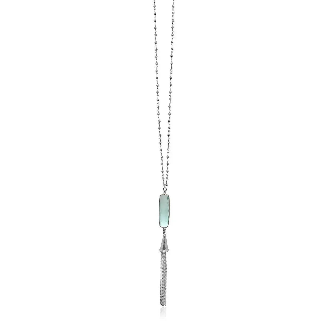 Aqua Tassel Necklace | Ocean Themed Jewelry