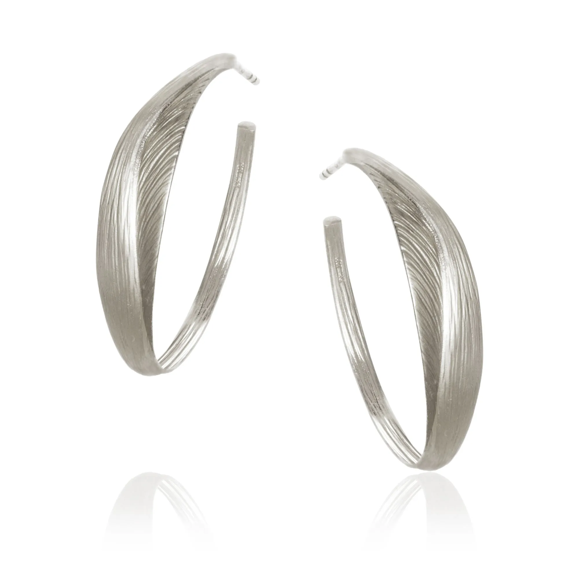 Aura Silver Hoops