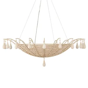 Beaded Chandelier with Wood Dangles