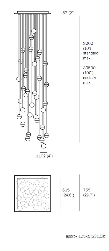 BOCCI 14.36 SQUARE 36 Lamp Pendant - ID 2992