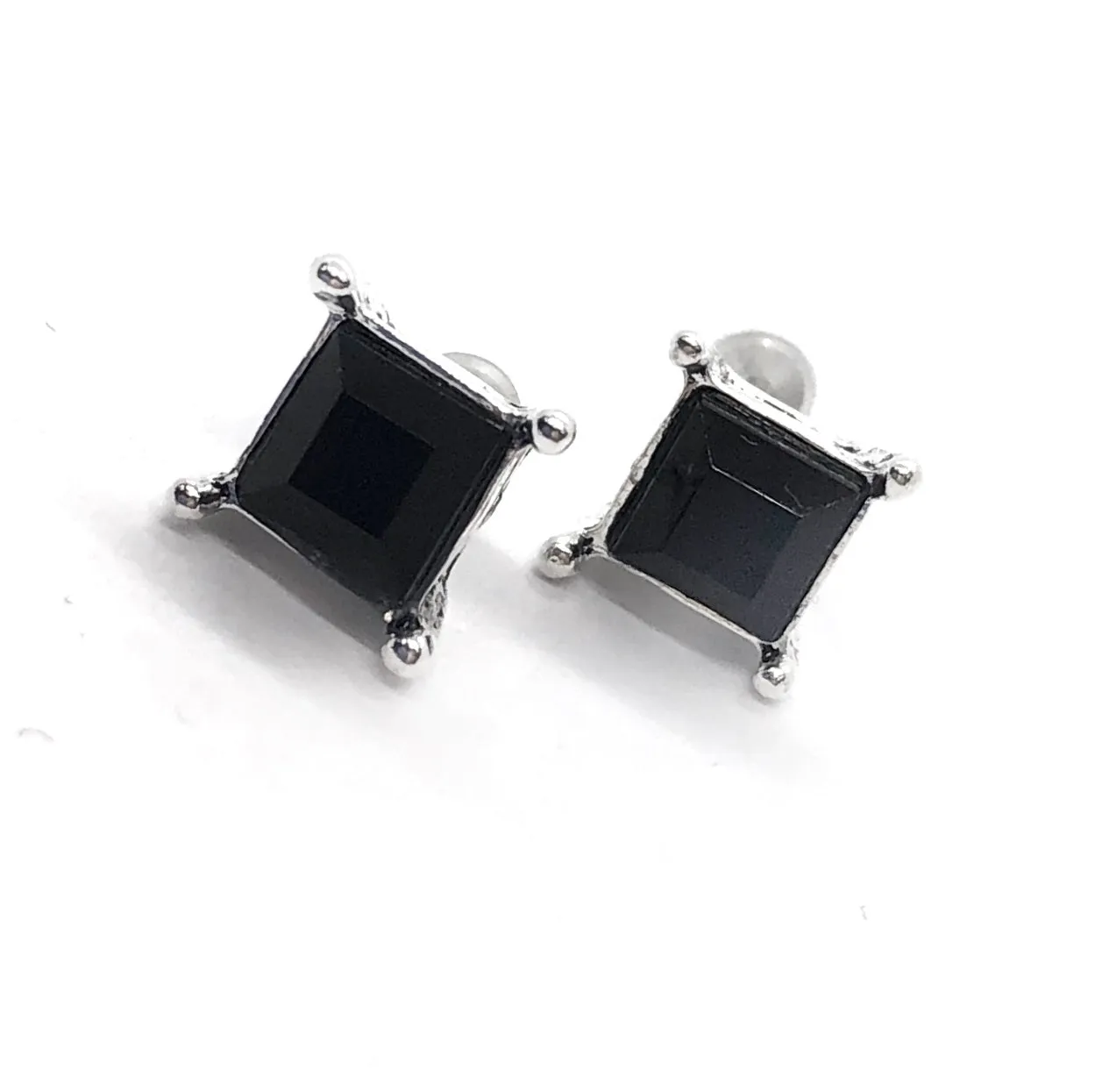 Bohemia Black Square Stud Earrings