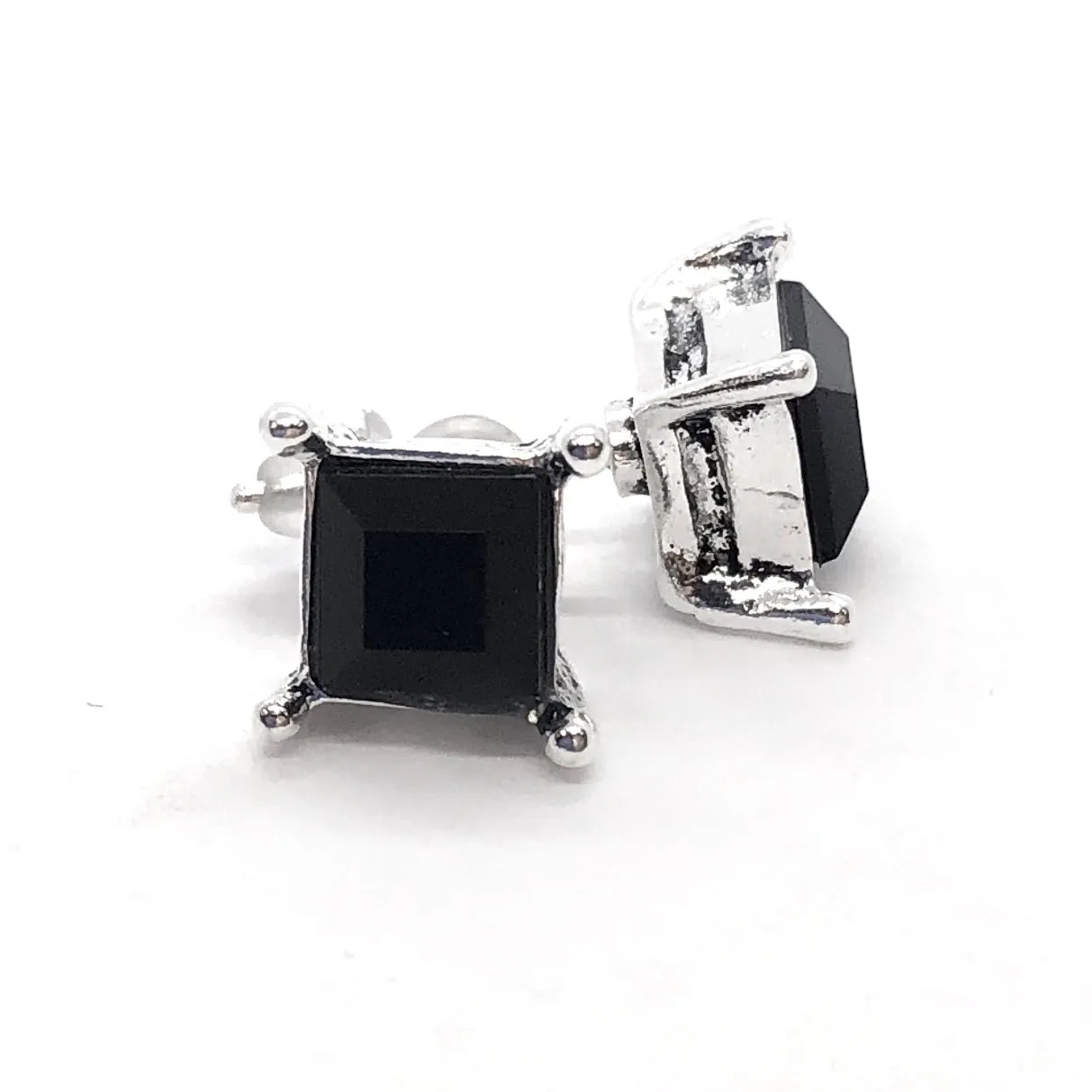 Bohemia Black Square Stud Earrings