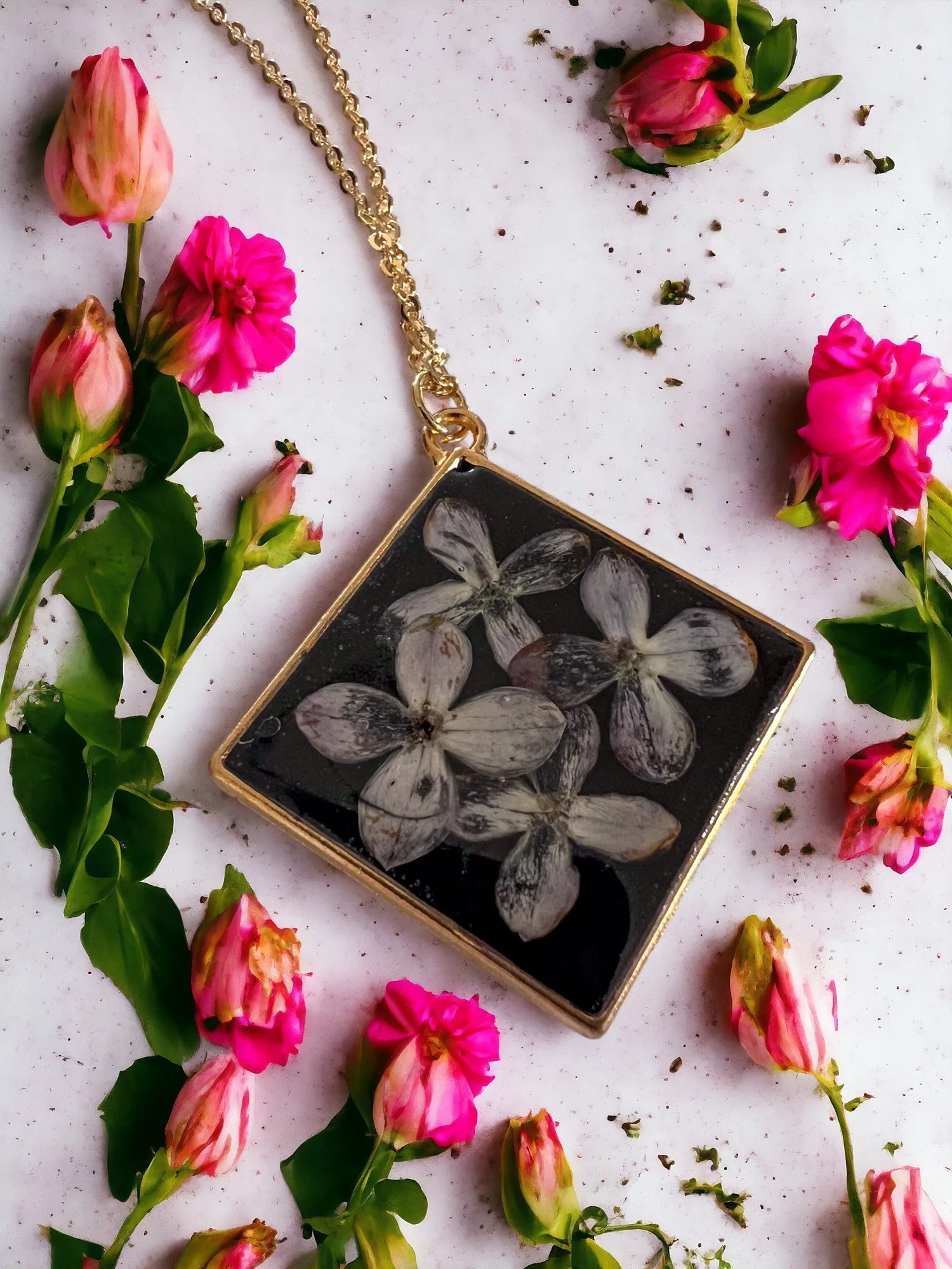 Botanical Pendants & Necklace | Handmade Jewelry | Resin Craft