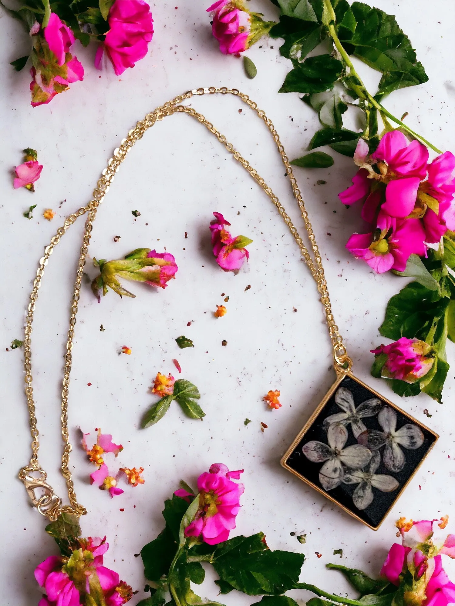 Botanical Pendants & Necklace | Handmade Jewelry | Resin Craft