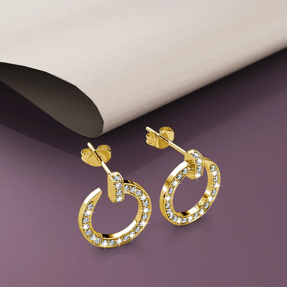 Boxed Dazzling Paradigm in Circle Gold Set Embellished with SWAROVSKI Crystals