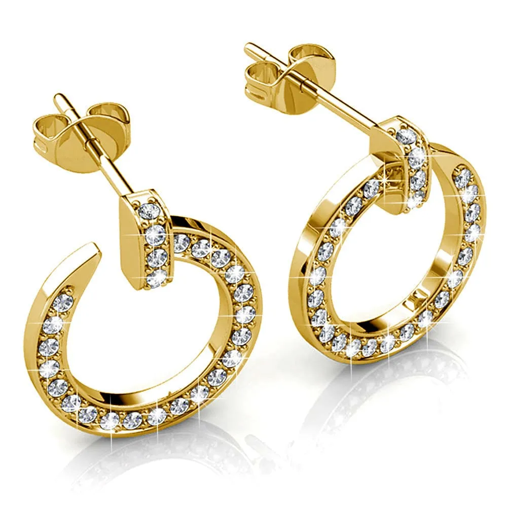 Boxed Dazzling Paradigm in Circle Gold Set Embellished with SWAROVSKI Crystals