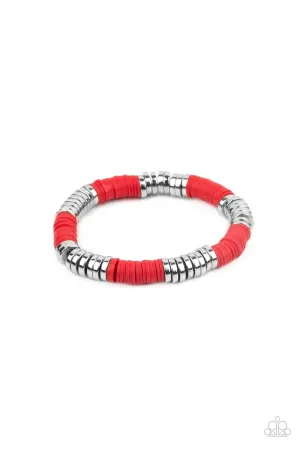 Bracelets Stacked In Your Favor - Red B48