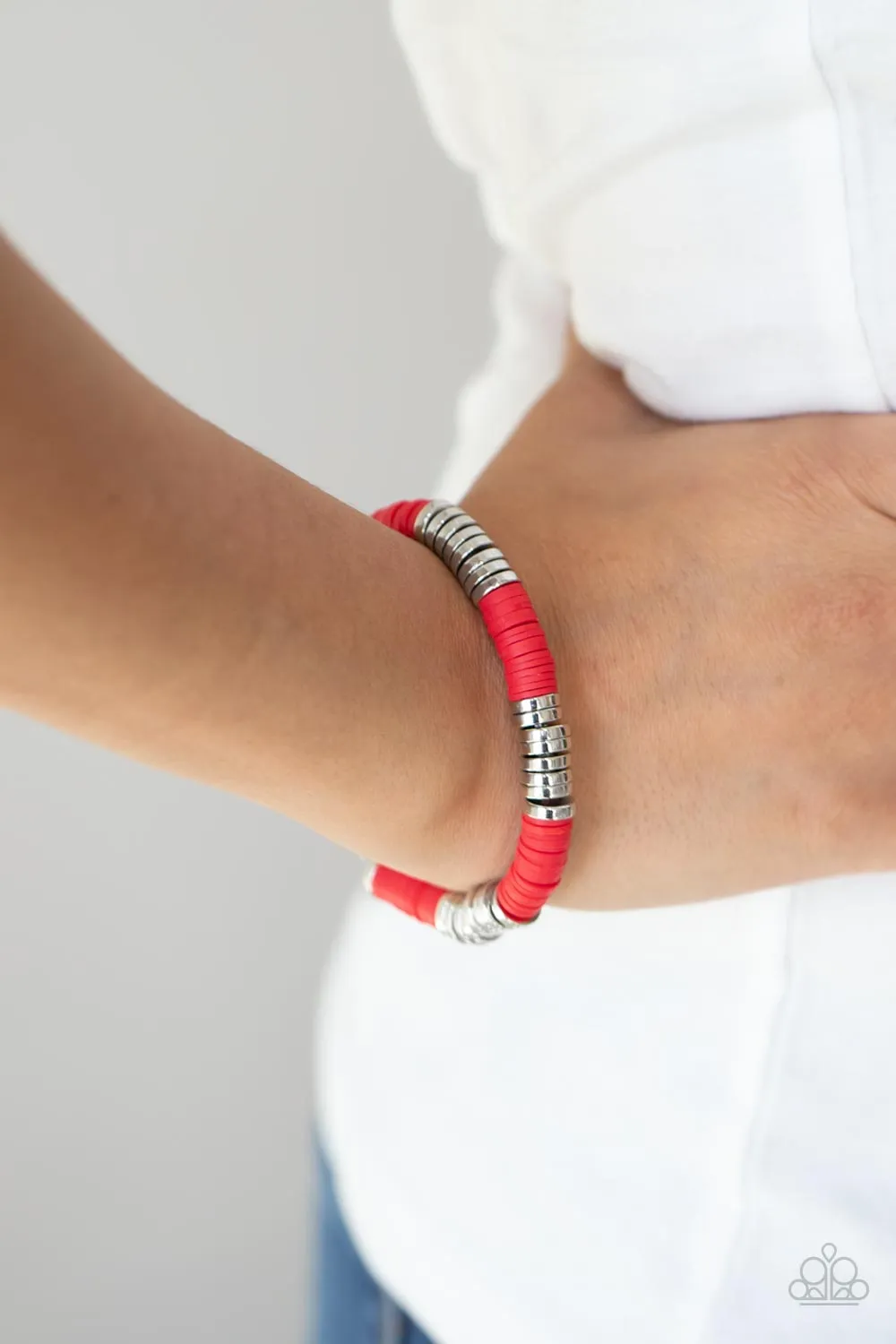 Bracelets Stacked In Your Favor - Red B48