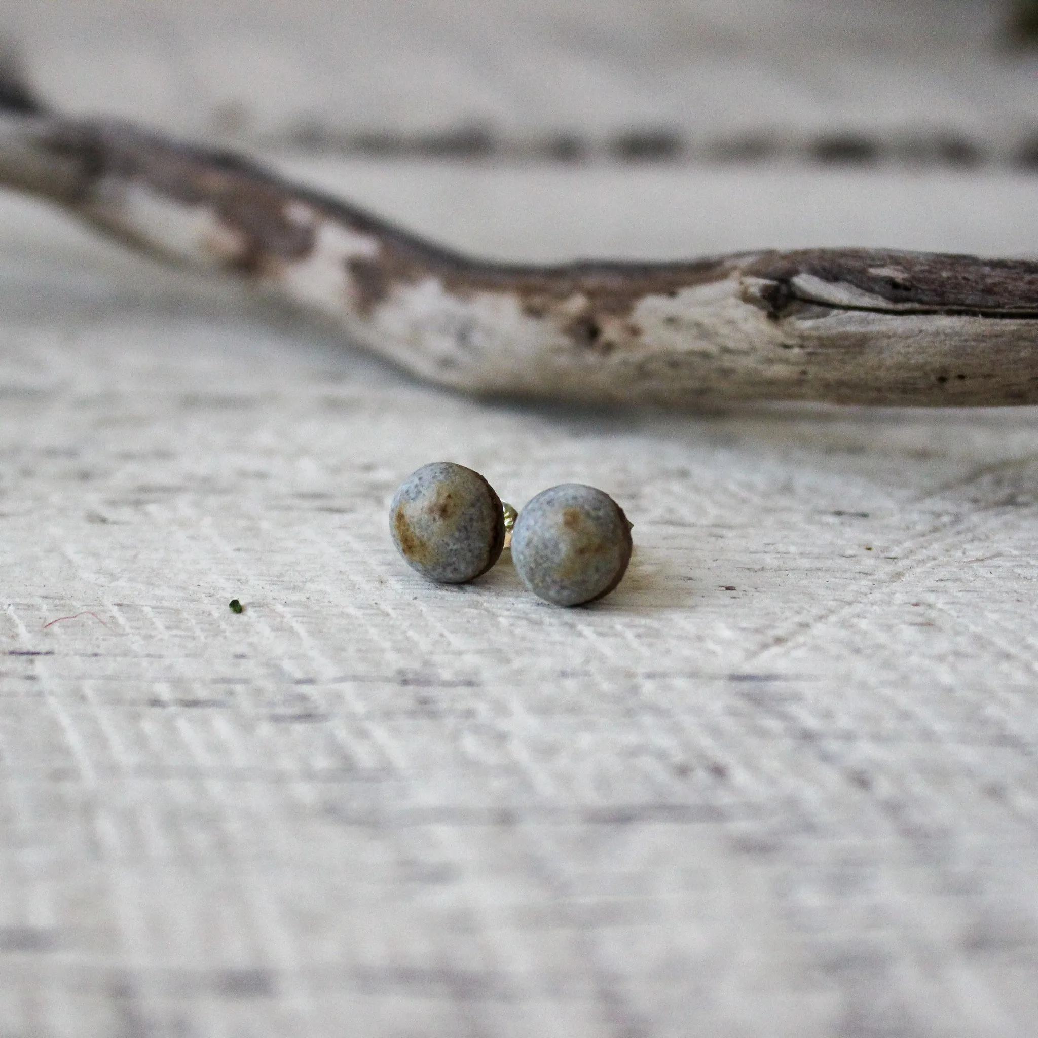 Ceramic Acorn Studs