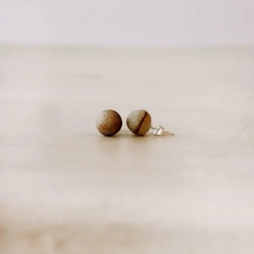 Ceramic Acorn Studs