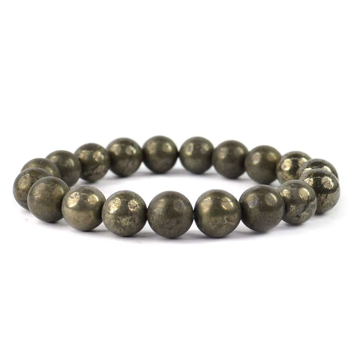 Certified Pyrite Natural Crystal Stone Bracelet Energized Reiki Healing and Crystal Healing for Men & Women