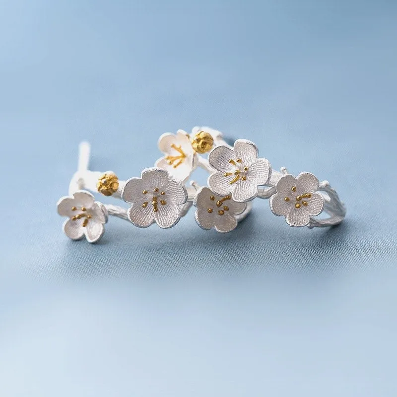 Cherry Blossom Hoop Earrings