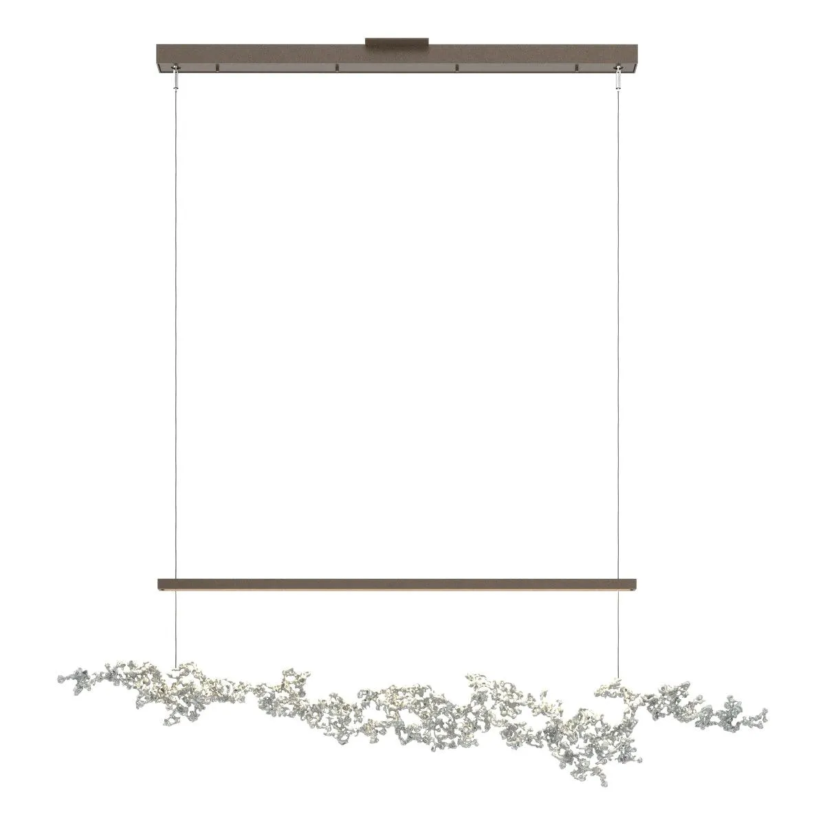 Coral 56 in. LED Linear Pendant Light Bronze finish