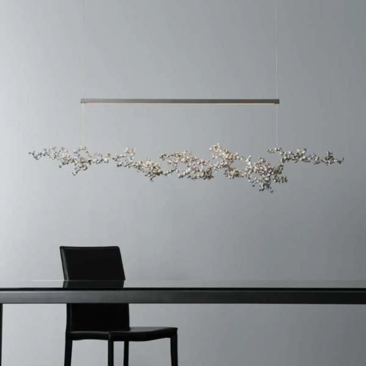 Coral 56 in. LED Linear Pendant Light Bronze finish