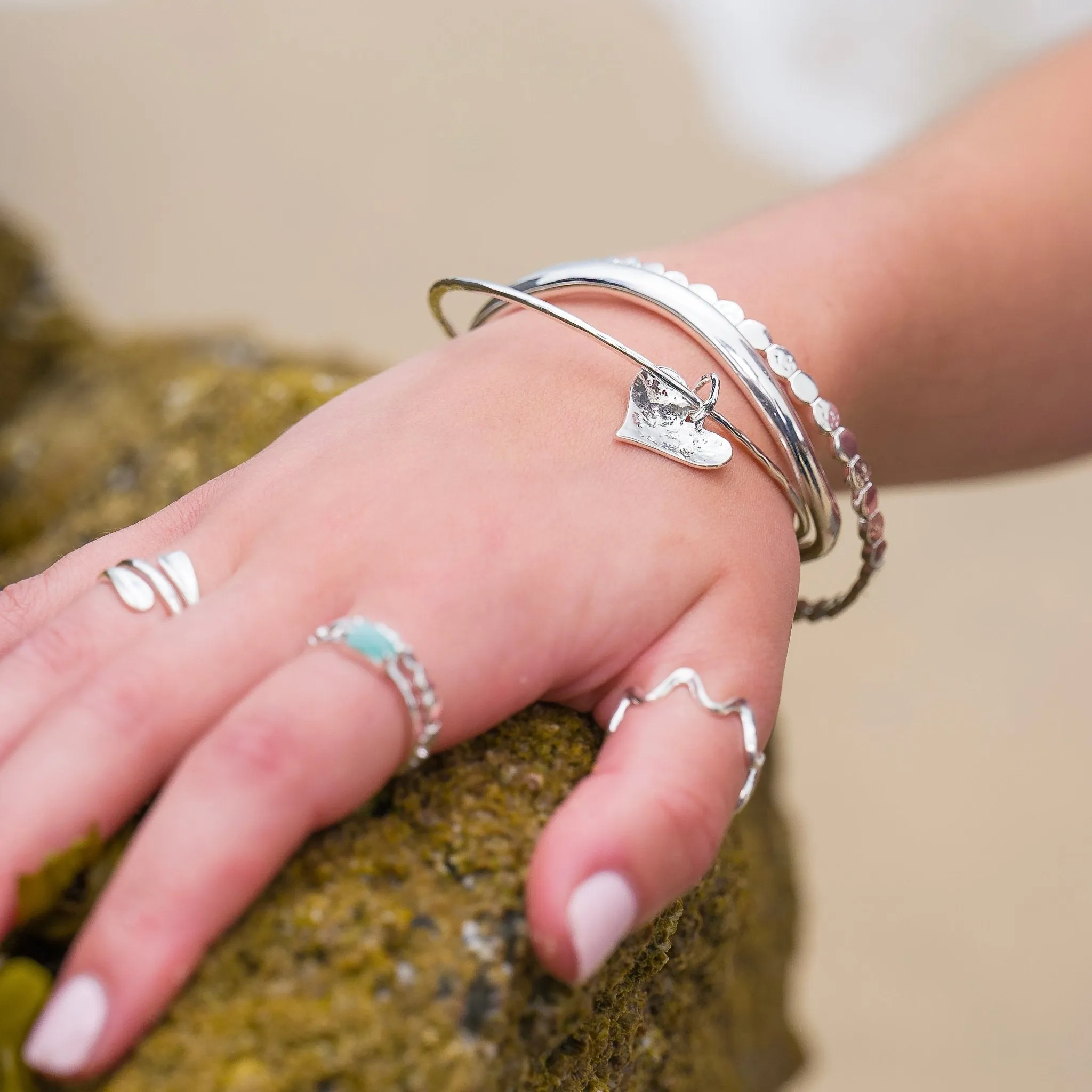 Cornish heart bangle