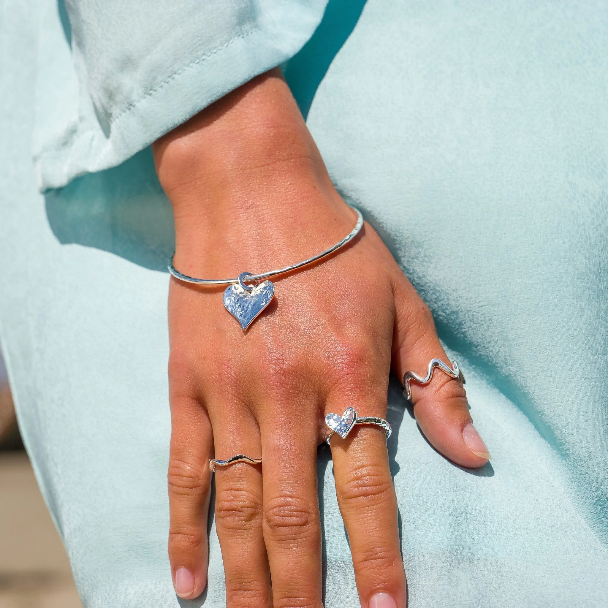 Cornish heart bangle