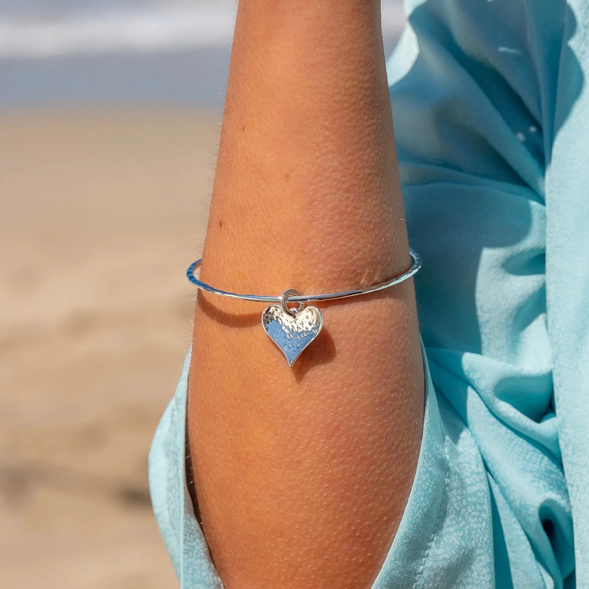 Cornish heart bangle