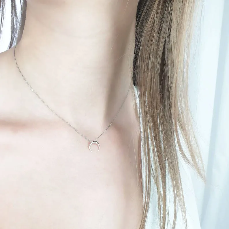 Crescent moon necklace