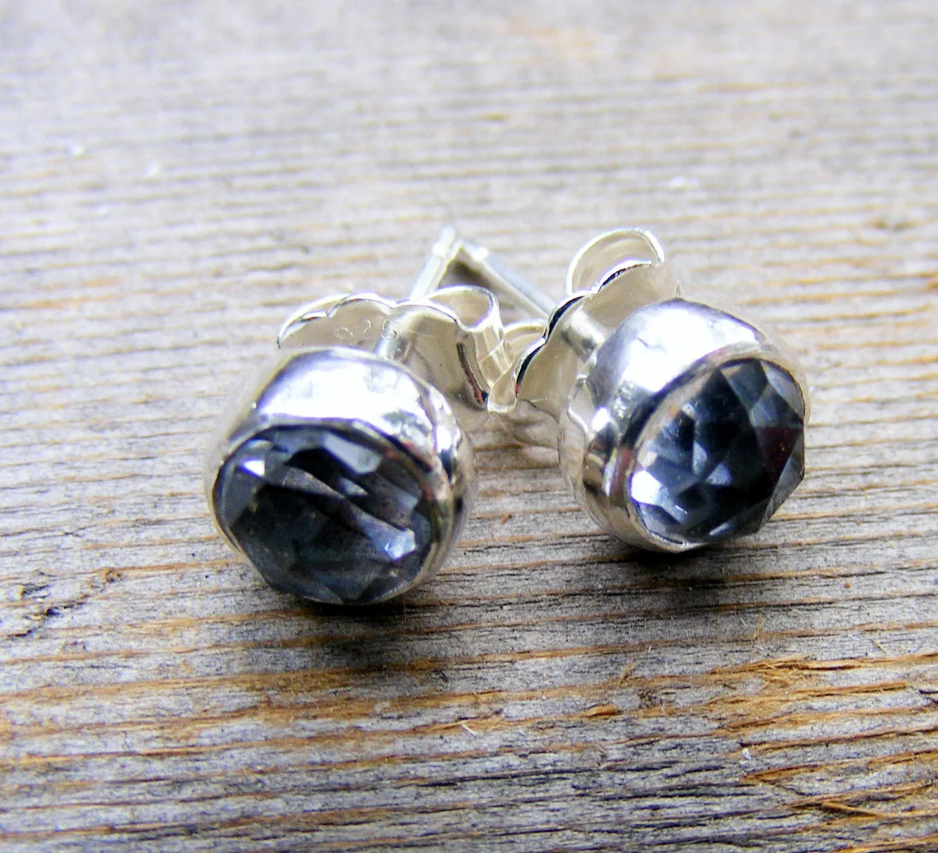 Crystal Quartz Studs, Crystal Gemstone Post Earrings, Sterling Silver, Gemstone Studs, Similar To Diamond Like Earrings,