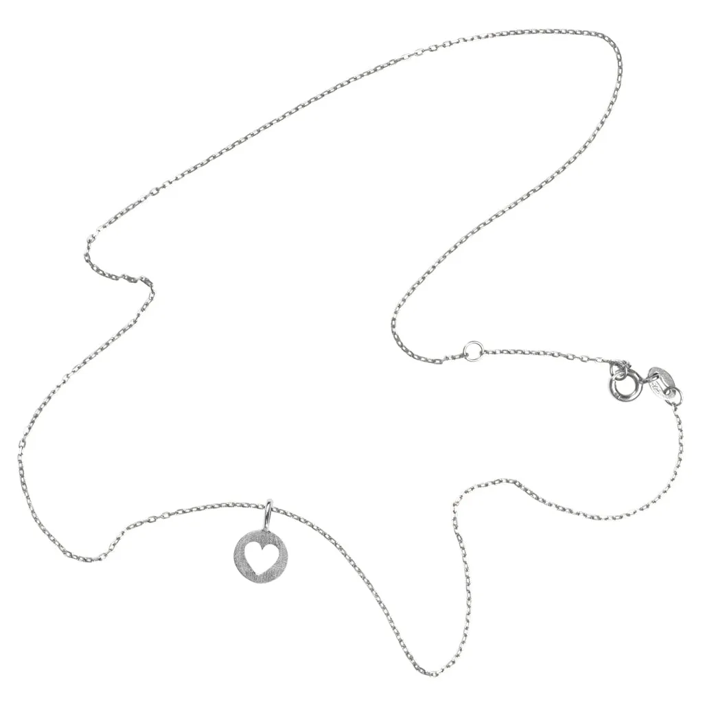 Cut Out Heart pendant - Silver