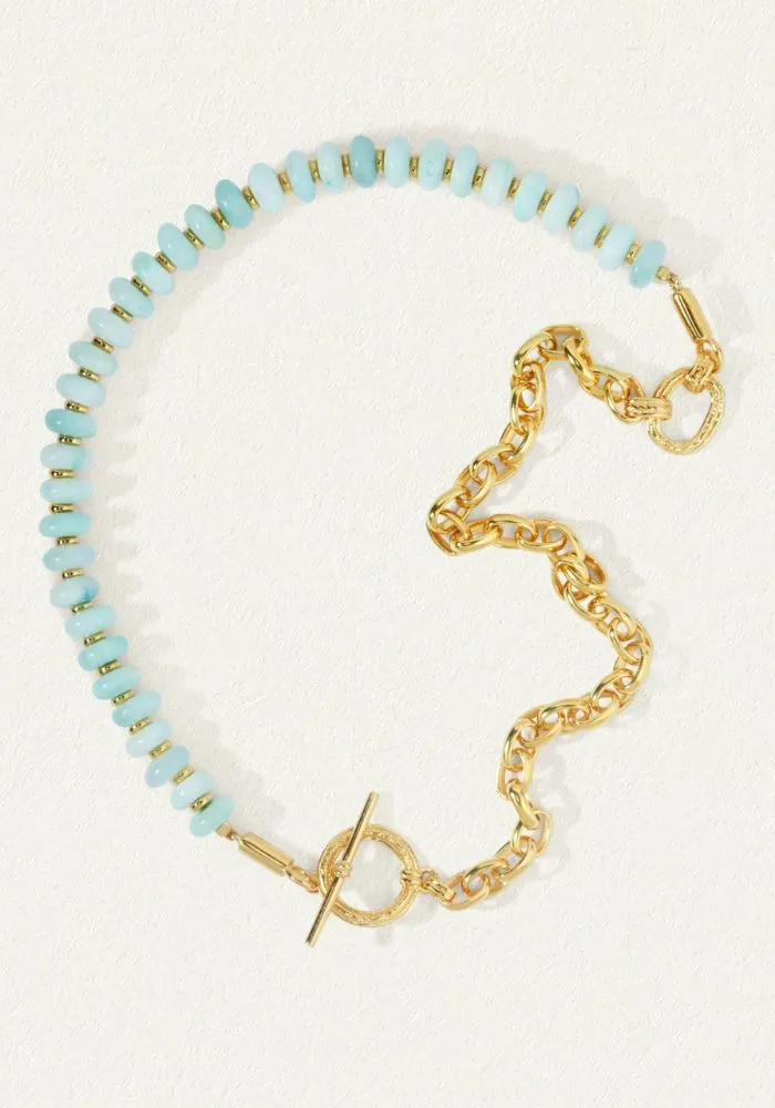 Cyan Necklace Gold