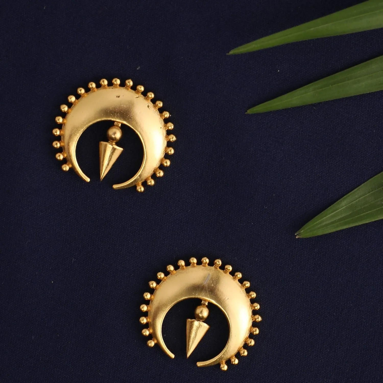 Danae Gold Plated Tribal Earrings