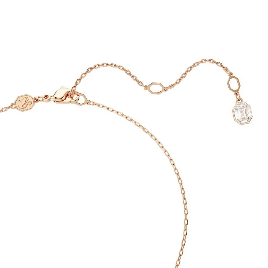 Dextera Rose Gold-tone White Round Cut Pendant 5692257