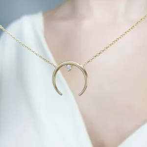 Diamond Horn Necklace