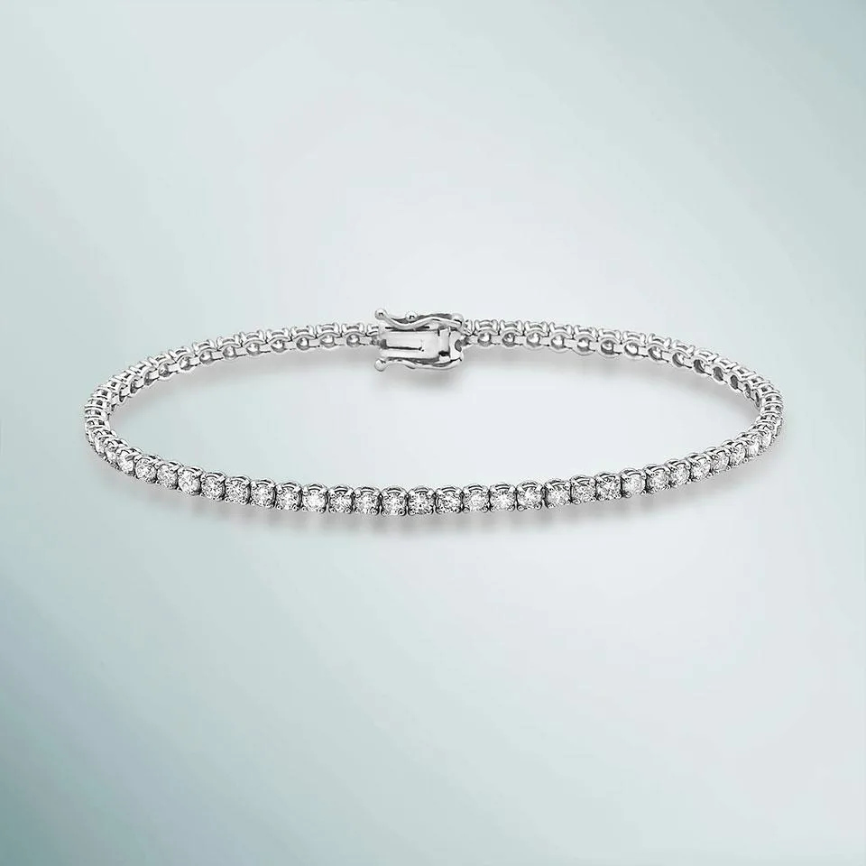 Diamond Tennis Bracelet (14.00 ct.) 4.50 mm 4-Prongs Setting in 14K Gold