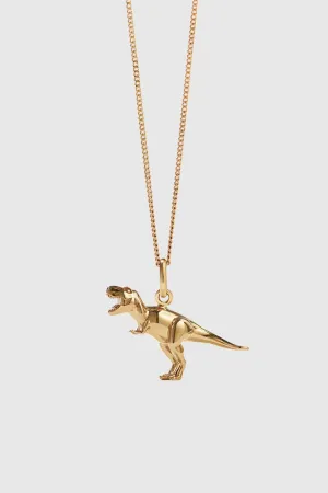 Dinosaur Charm Necklace - Gold Plated