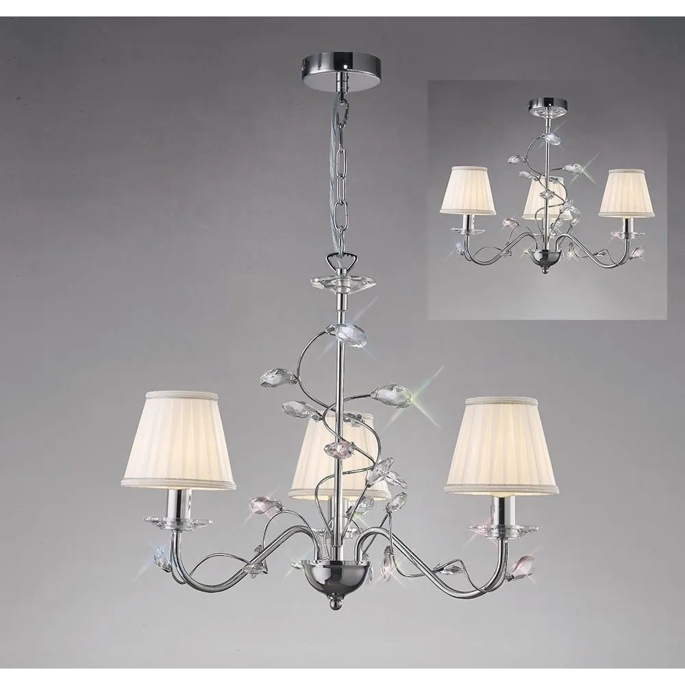 Diyas IL31213 Willow Pendant Polished Chrome/crystal